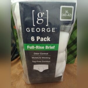 George White Full-Rise Briefs 6 Pack XL